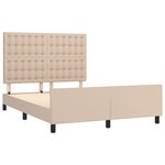 vidaXL Cadre de lit sans matelas cappuccino 140x190 cm similicuir