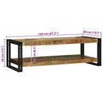 vidaXL Table basse Marron 120 x 50 x 38 cm bois de manguier massif