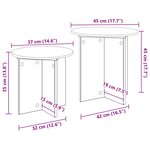 vidaXL Ensemble de tables d'appoint 2 pc Blanc brillant Ø 45 x 45 cm