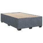 vidaXL Sommier à lattes de lit et matelas gris foncé 120x190cm velours