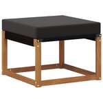 vidaXL Ensemble de canapés d'extérieur 8 pc Naturel et noir