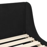 vidaXL Cadre de lit pour tout-petit avec tête de lit Noir 70 x 140 cm