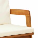 vidaXL Chaise de jardin avec coussin 2 Pièces Marron Bois d'acacia massif