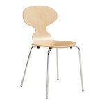 Lot de 4 chaises de salle à manger 80 x 47 x 48 cm moderne design robuste naturel / chrome 03_0009836