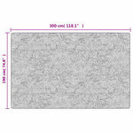 vidaXL Tapis lavable antidérapant 190x300 cm noir et blanc