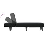 vidaXL Chaise longue noir tissu