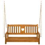 vidaXL Banc balançoire de jardin Naturel 110 x 56 x 58 cm