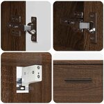 vidaXL Ensemble de mobilier de salle de bain 2 Pièces Chêne marron