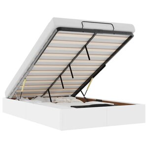 vidaXL Cadre de lit ottoman sans matelas blanc 120x200 cm similicuir