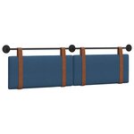 vidaXL Tête de lit suspendue Bleu PU antique