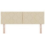 Tête de Lit LED Design Blocs de Diamant Crème 160 cm Tissu