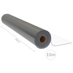vidaXL Rouleau transparent de protection de table 0 9x15 m 1 6 mm PVC