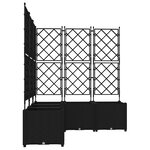 vidaXL jardinière avec treillis 5 Pièces noir 120x120x143 cm