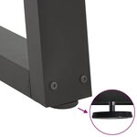 vidaXL Pieds de table à manger en V 2 pièces Anthracite 60 x (72-73 3) cm Acier