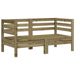 vidaXL Canapés d'angle de jardin 2 Pièces bois de pin imprégné