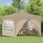 vidaXL Tente de fête pop-up 290 x 290 x 245 cm Crème