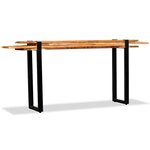 vidaXL Table console Bois de récupération massif réglable