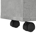 vidaXL Meuble étroit de salle de bain à roulettes gris béton