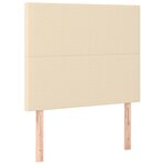 vidaXL Sommier à lattes de lit et matelas et LED Crème 120x200cm Tissu