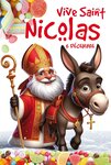 Carte Vive Saint Nicolas Bonne fête avec Enveloppe