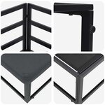 vidaXL Mobilier de jardin avec coussin avec oreiller Noir Aluminium