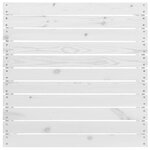 vidaXL Salon de jardin 3 Pièces avec coussins Blanc Bois de pin massif