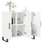 vidaXL Buffet blanc 90x34x80 cm bois d'ingénierie