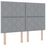 vidaXL Lit à ressorts avec matelas Gris clair 140 x 200 cm tissu