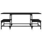 vidaXL Table basse noir 100x50 5x40 cm bois d'ingénierie