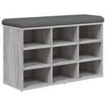 vidaXL Banc à chaussures sonoma gris 82x32x50 cm bois d'ingénierie