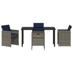 vidaXL Ensemble de salle à manger pour jardin 5 Pièces Gris Poly rotin