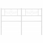vidaXL Tête de lit métal blanc 120 cm
