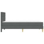 vidaXL Cadre de lit avec matelas Gris foncé 90 x 190 cm Tissu