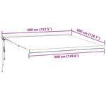 vidaXL Auvent rétractable anthracite et blanc 4x3 m tissu et aluminium