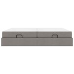 vidaXL Cadre de lit avec stockage Taupe 200 x 200 cm tissu