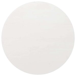 vidaXL Dessus de table Blanc Ø80x2 5 cm Bois de pin massif