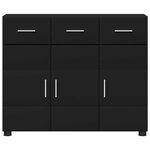 vidaXL Buffet FLORIN Noir 88 5 x 30 5 x 73 cm Bois d'ingénierie