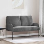 vidaXL Canapés avec coussin 110cm Gris foncé Contreplaqué