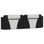 vidaXL Cadre de lit Viana sans matelas noir et blanc 180x200 cm similicuir