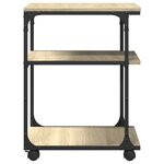 vidaXL Support d'imprimante à 3 niveaux chêne sonoma 43x48x64 cm