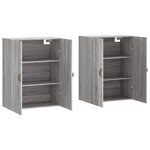 vidaXL Armoires murales 2 Pièces sonoma gris 69 5x34x90 cm