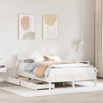 vidaXL Cadre de lit sans matelas blanc 160x200 cm bois de pin massif