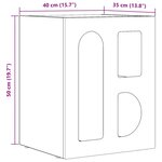 vidaXL Table de chevet Gris Sonoma 40 x 35 x 50 cm Bois d'ingénierie