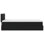 VidaXL Cadre de lit ottoman avec matelas noir 100x200 cm similicuir