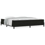 vidaXL Lit boxspring avec matelas Noir 200 x 200 cm Velours