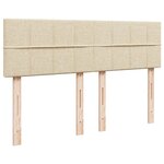 vidaXL Sommier à lattes de lit avec matelas Crème 140x200 cm Tissu