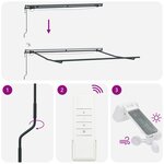 vidaXL Auvent rétractable automatique avec LED Orange et Marron 300x250 cm