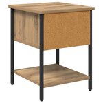 vidaXL Table de chevet avec tiroir Chêne artisanal 34 x 35 5 x 45 cm