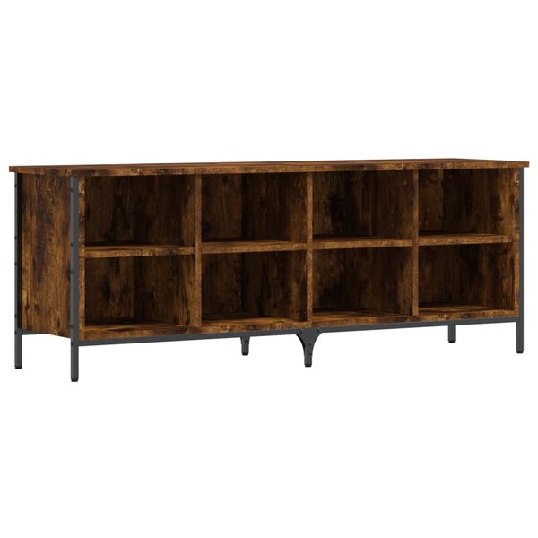 vidaXL Armoire à chaussures chêne fumé 131x35x50 cm bois d'ingénierie