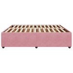 vidaXL Cadre de lit Rose 180x200 cm Velours